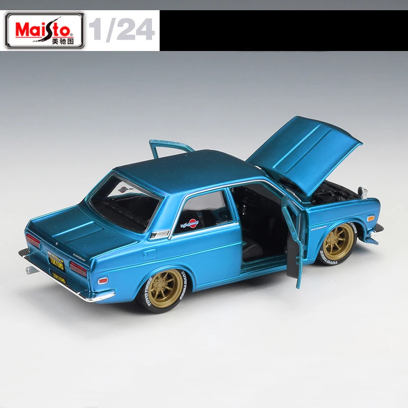 Maisto 1:24 1971 DATSUN 510 Ретро модель автомобиля литья под давлением игрушка мальчик подарки Новинка в коробке