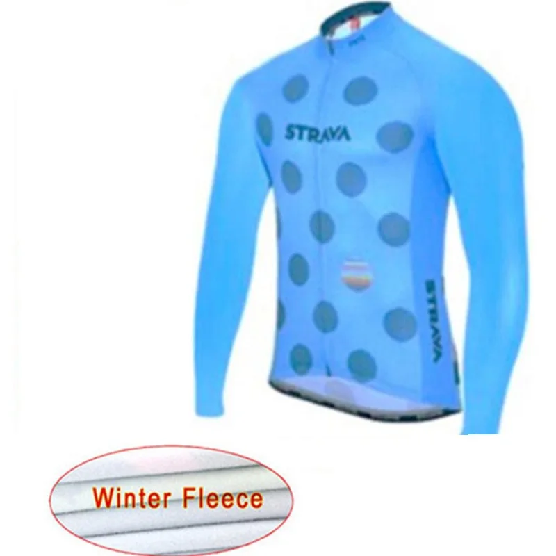 Велокофты, новинка, Зимняя Теплая Флисовая велосипедная одежда Strava с длинным рукавом, одежда для горного велосипеда, одежда Ropa Maillot Ciclismo Uniformes - Цвет: 6