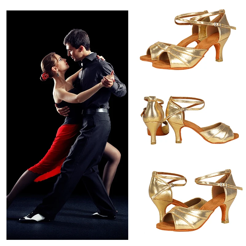 SWDZM Women Dance Shoes Ballroom Latin Dance Shoes Girls Ladies Samba Dancing-Shoes Tango Dance Shoes Salsa Sandals 3 colors 6