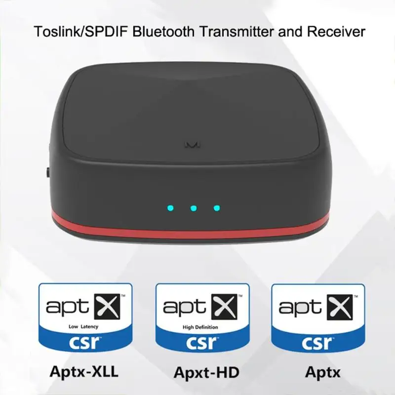 2 в 1 CSR8675 адаптер Bluetooth 5,0 передатчик приемник aptX HD/LL мини аудио 400 мАч низкая задержка поддержка APT-X AAC 54X54X15 мм
