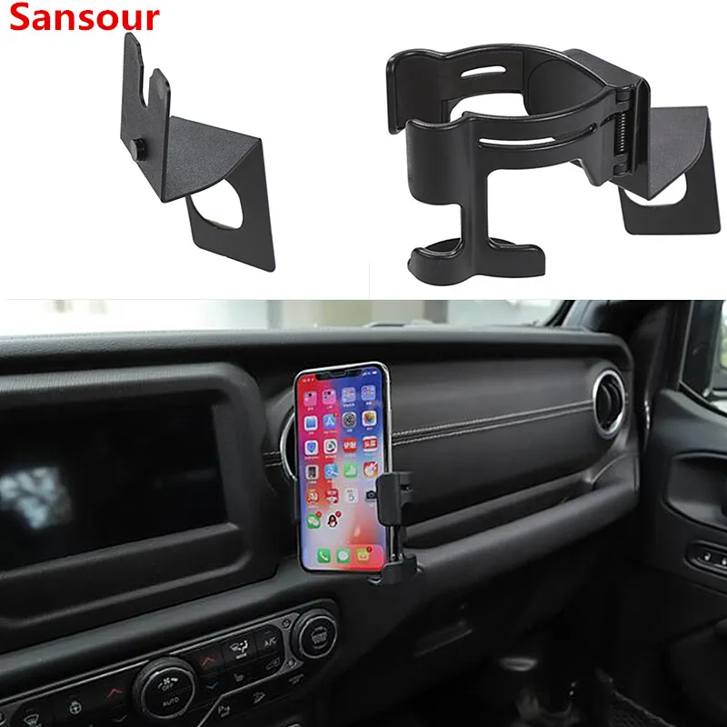 Sansour автомобильные держатели для напитков для Jeep Wrangler JL Walkie Talkie держатель для мобильного телефона держатель для Аксессуары для Jeep Wrangler