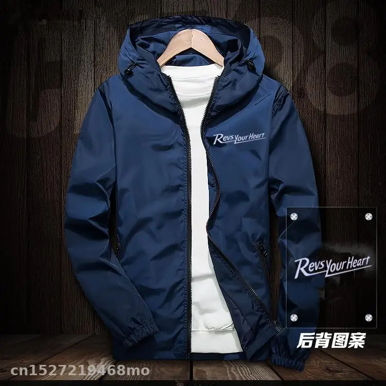Motorcycle Jacket Windproof for Revs your Heart Jacket Mobike Riding Hooded Suit Windbreaker Racing Suit