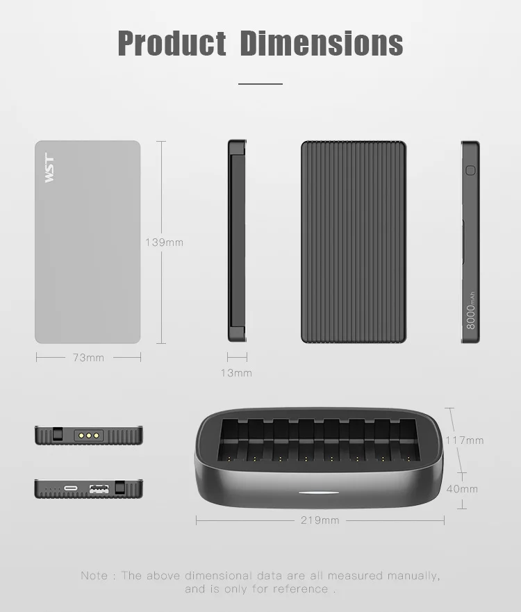 WST Best selling products restaurant / hotel multiple dock station power bank