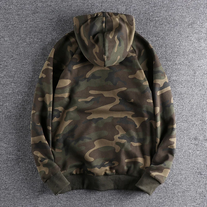 Pullover Hooded Retro Military Style 