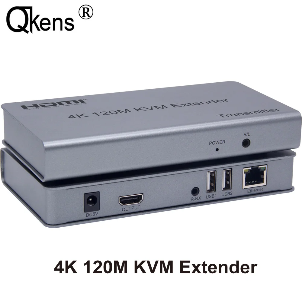 4K 120M KVM HDMI Extender By RJ45 Ethernet Cat5e Cat6 Cable Converter TX RX Support USB Mouse Keyboard Extension Touch Screen