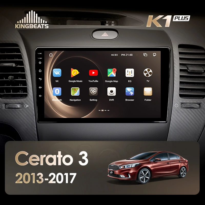 KingBeats штатное головное устройство Kia Cerato 3 YD 2013 GPS Android 8.1 автомагнитола на андроид магнитола для Киа Серато 3 YD автомобильная мультимедиа Octa Core 8 core*1.8G DDR4 2G ROM 32G RAM / 4+64G