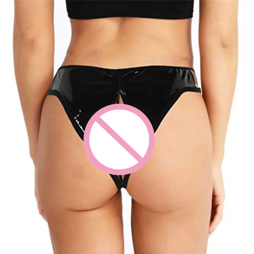 S-4XL Women Hot Panties Woman Briefs Leather Seductive Underwear Hollow Out Panty Mutandine Sexy Tanga Femme Female Knickers A20