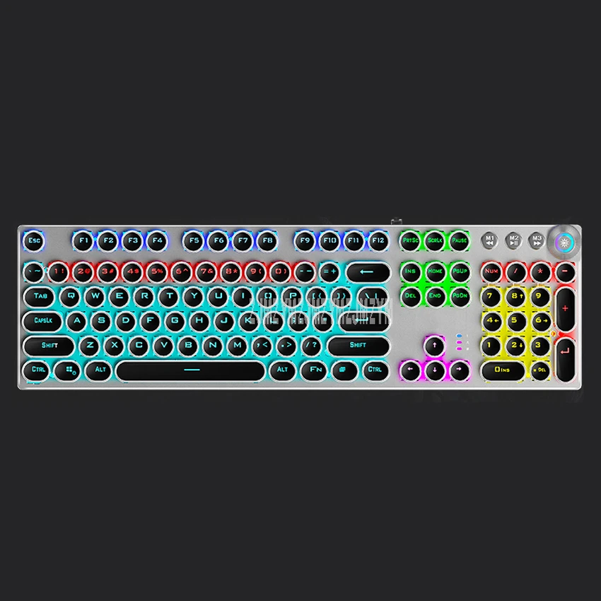 104 Keys Ergonomics Mechanical Green Shaft Metal Keyboard Waterproof and Dustproof Suspension Key Cap Design QOUP The Game Keyboard Supports Backlight 104 Keys Ergonomics Mechanical Green Shaft Metal Keyboard Waterproof and Dustproof Suspension Key Cap Design QOUP The Game Keyboard Supports Backlight