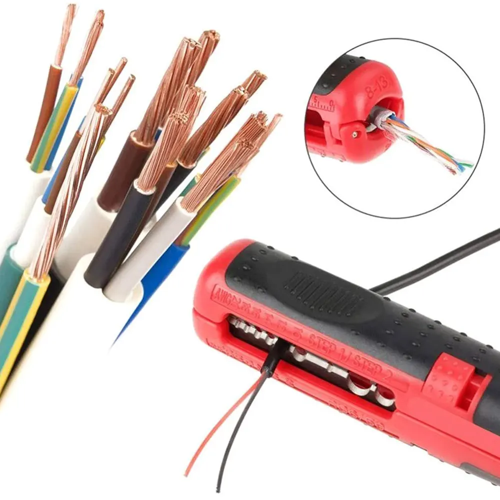 

Multi-Function Electric Wire Stripper Pliers Wire Cable Pen Rotary Cutter Stripping Machine Pliers Tool Pocket Multitool 0.5-6mm
