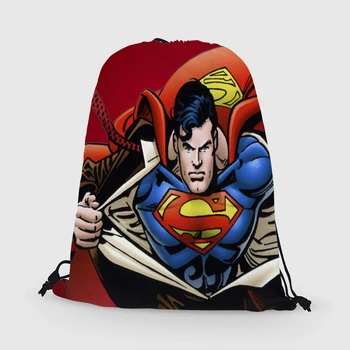 

Custom Superman Drawstring Bag Daypack Kids Satchel Casual Backpack Teenager Storage Bag Women Men 31x40cm*181031-3-13