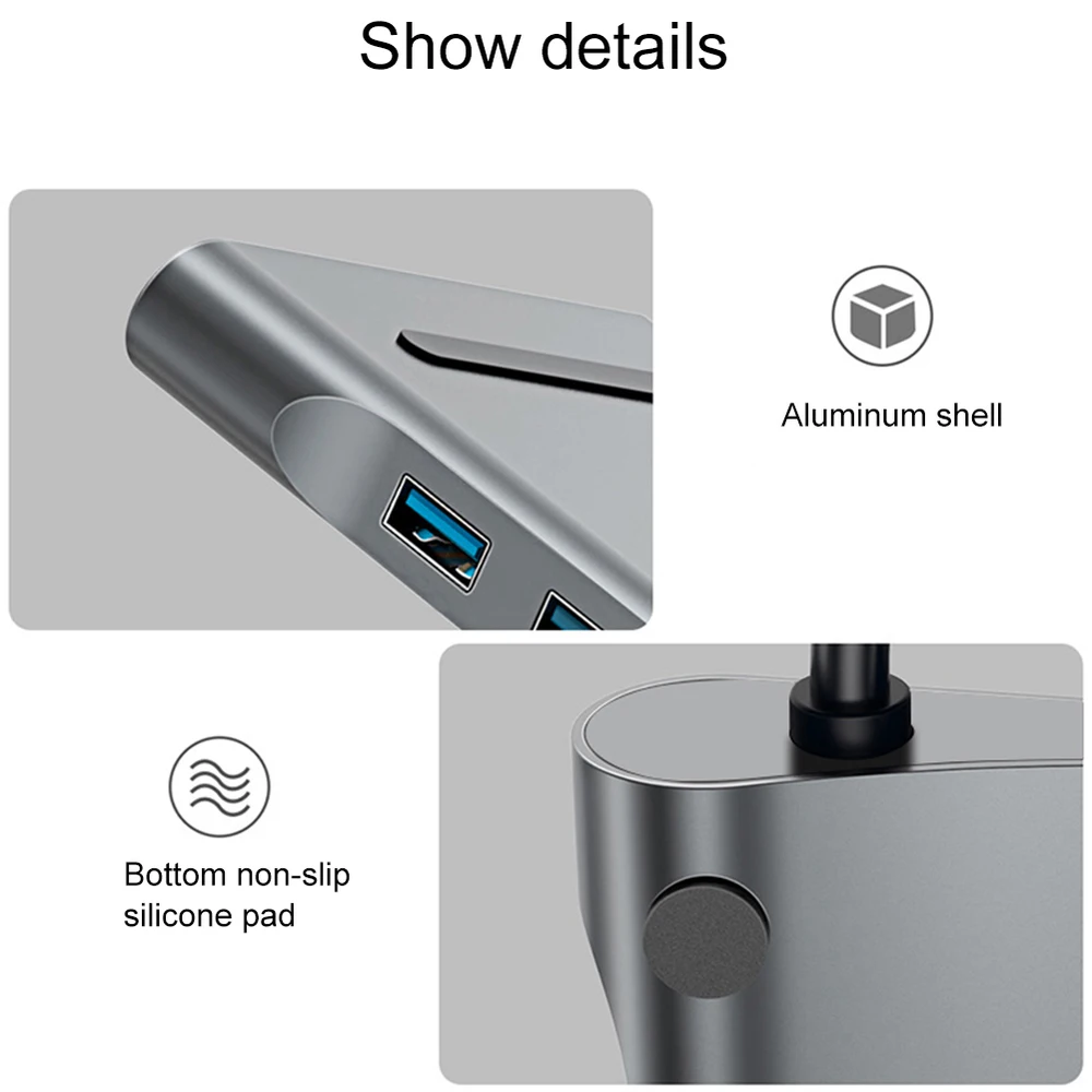 11 в 1 Тип C USB концентратор USB-C к HDMI концентратор usb type-C к USB3.0 TF HDMI VGA RJ45 Мини DP док-станция адаптер для MacBook Pro