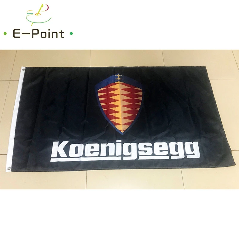 Шведский Автомобильный флаг Koenigsegg размер 2 фута * 3 (60*90 см) 5 футов (90*150