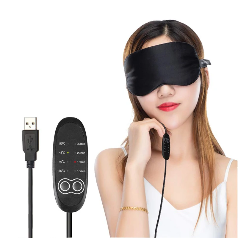 Королева красоты USB паровой глаз маска-козырек для глаз анти темная круглая заплатка массажер для глаз Уменьшение усталости сна маска для ухода за глазами инструмент