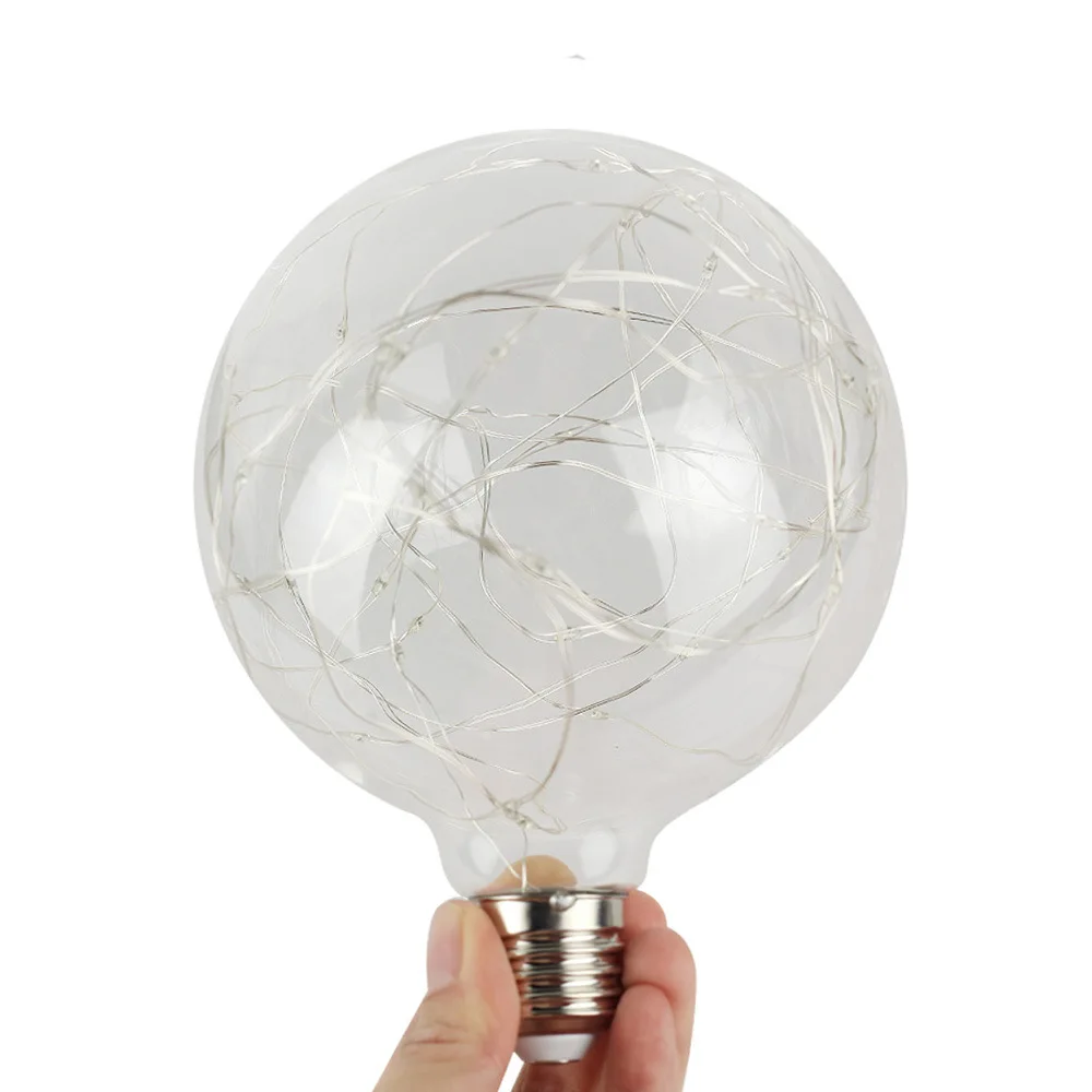 Copper Lamp G125 Edison Bulb LED Bulb Decorative Light Bulb E27 3W Colorful Flashlight AC85-265V