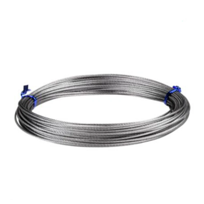 PSI Bare Cable 126in Marine Grade Type 316 Stainless Steel Braided Wire 1/16 Rope Looped Ends Tin-Plated Copper Sleeve Rust Proof