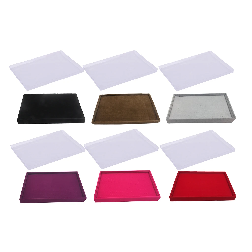 Jewelry Display Organizer Storage Box Case Tray, Showcase Organizer Holder for Ring, Earrings, Cufflinks, Necklace Holder