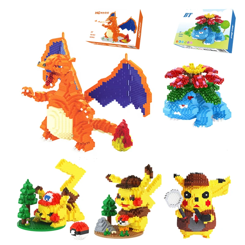 子供のためのポケモンと互換性のあるゲーム 漫画のおもちゃ ブロック Aliexpress