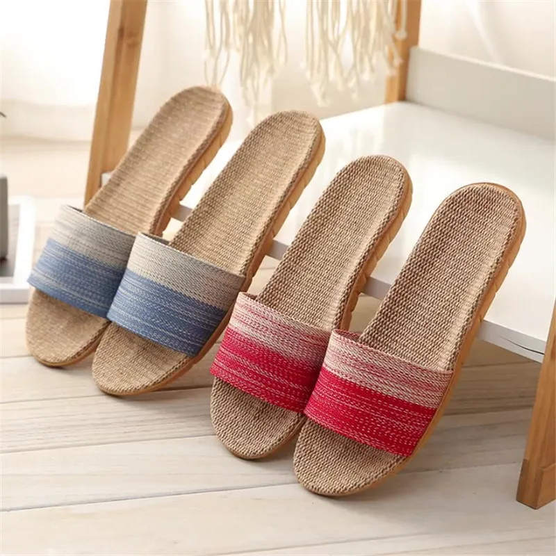 

COOTELILI 2022 Fashion Slippers Women Shoe Flats Round Toe Summer Women Slippers Slip On Flat Heel Flats Casual 35-44