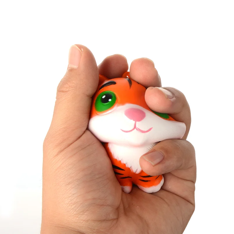 Мягкие и милые маленькие тигровые медленно поднимающиеся мягкие для сжатия забавные декомпрессионные детские игрушки телефонные ремни детские игрушки подарки