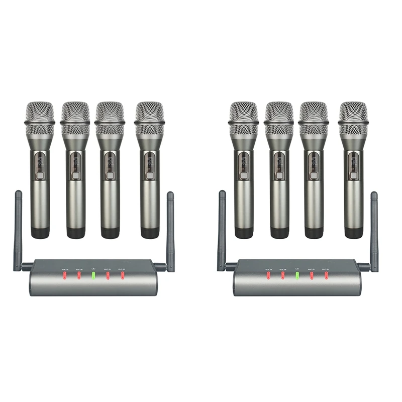 4-Channel Wireless Microphone System Quad UHF