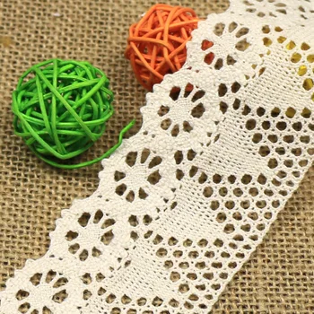 

50 Yards Wide 5.5CM Cotton cheap embroidery Pure cotton lace trim DIY decoration Lace Trim lace fabric 2019