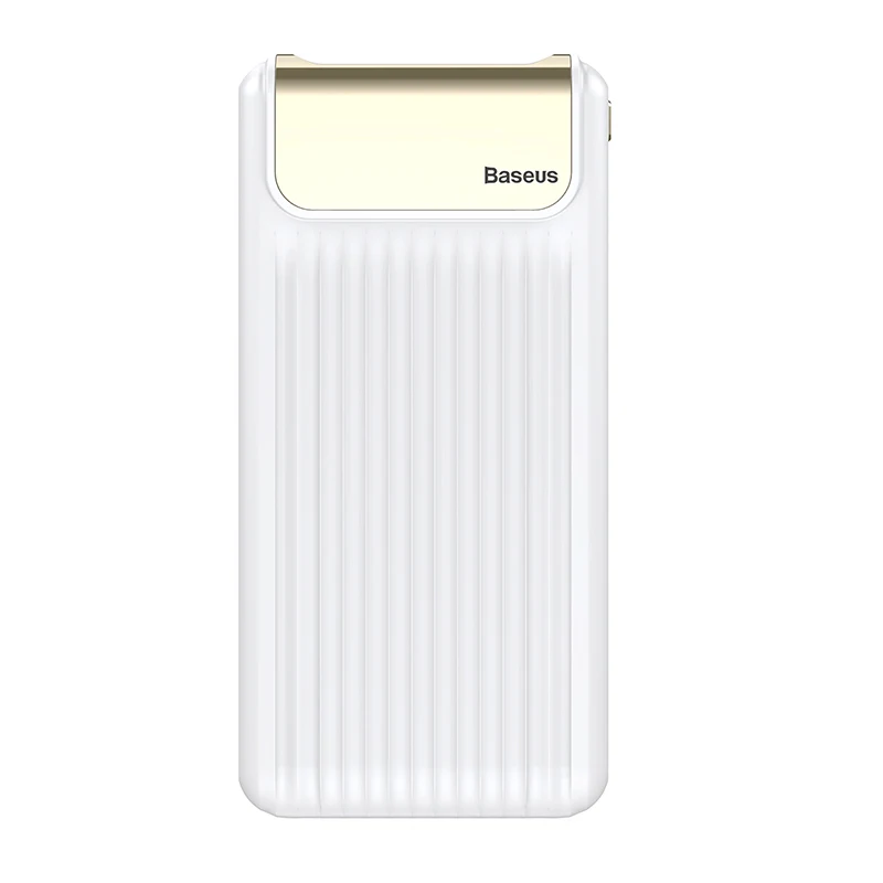 Power bank White Baseus 10000 мАч Внешний аккумулятор быстрая зарядка 3,0 портативное Внешнее зарядное устройство ЖК-дисплей Diaplay внешний аккумулятор для iPhone samsung Xiaomi - Цвет: Power bank White