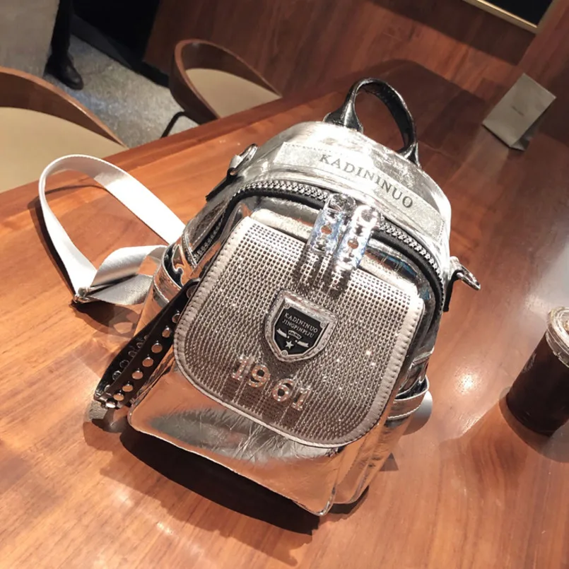 Brand Diamond Women Ita Backpack 2021 Fashion Rhinestone Rucksack Women