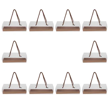 

10pcs Rectangle Decorative Sturdy Durable Cake Storage Box Packing Boxes