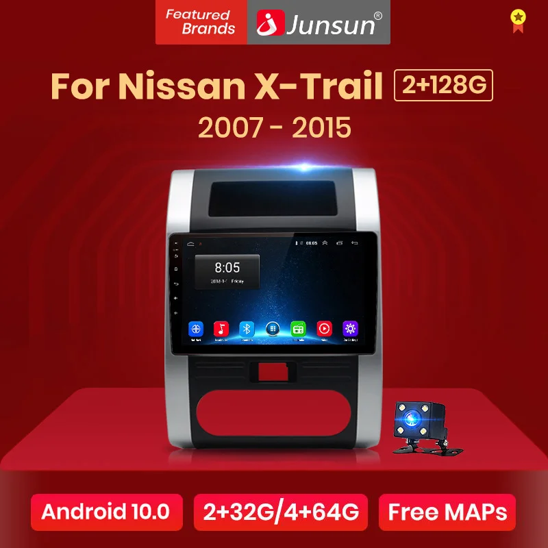 Мультимедийная система Junsun V1 для Nissan стерео проигрыватель на Android 10 2 Гб ОЗУ 32 ПЗУ