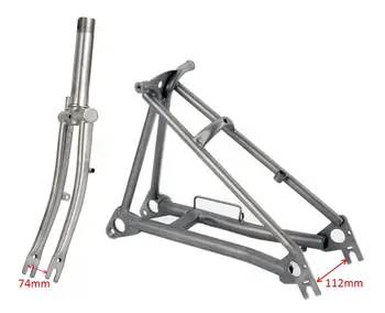 

Titanium Fork for Brompton bike -1&1/8"-Threaded+Rear Triangle fit Brompton bike