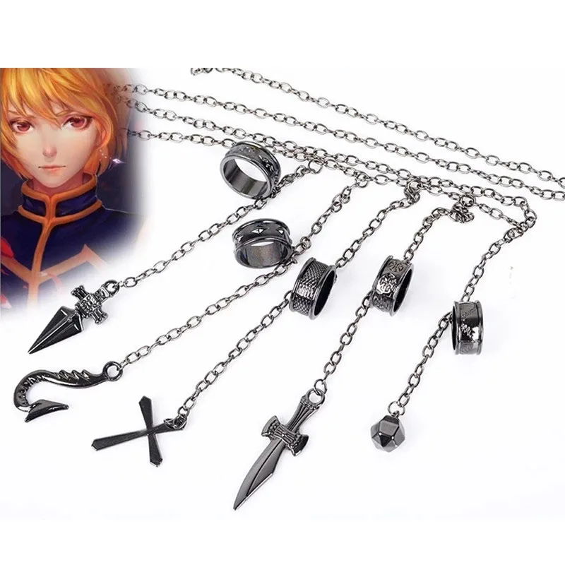 Мультяшный Охотник x Hunter Kurapika Косплей Костюм реквизит металлическое кольцо