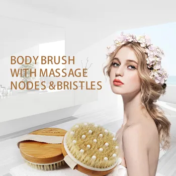 

Fashion Beauty Makeup Tool Hot 1PC Brush from Natural Boar Bristle for Dry Skin Brushing Massaging Back Y821