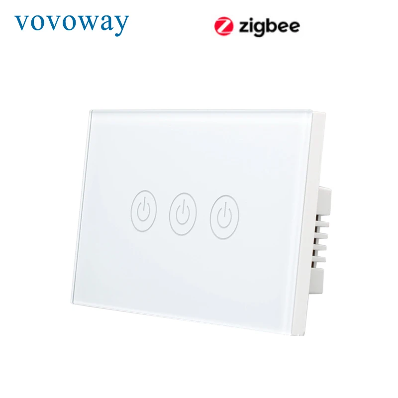 Smart touch switch US standard light switch zigbee network connection mobile phone APP  remote control 1/2/3gang Interrupter