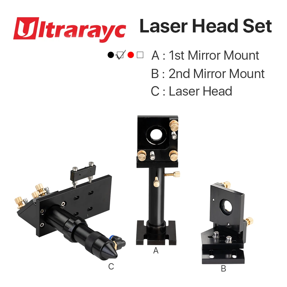 Ultrarayc CO2 лазерная головка набор/зеркало и Фокус объектив интегративное крепление Houlder для лазерной гравировки резки