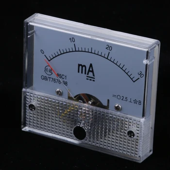 

2pcs Plastic DC Analog Panel Ammeter Gauge Ampere Current Meter 0-30mA for Circuit Testing