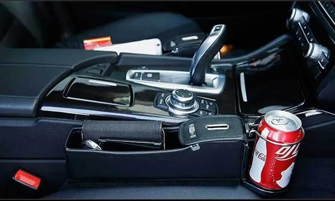 Сумка для хранения на сиденье автомобиля Автомобильное Сиденье боковая коробка для хранения многофункциональный органайзер укладка для телефона монеты ключи от сигареты из искусственной кожи