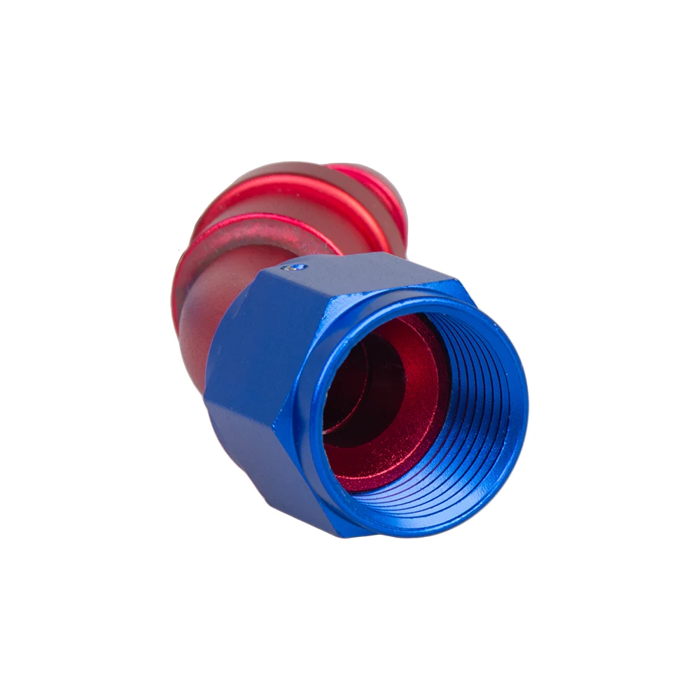 AN6 AN8 AN10 90 45 120 180 Degree Aluminum Alloy Push On Oil Fuel Gas Line Hose Pipe End AN Fitting push-on Adapter