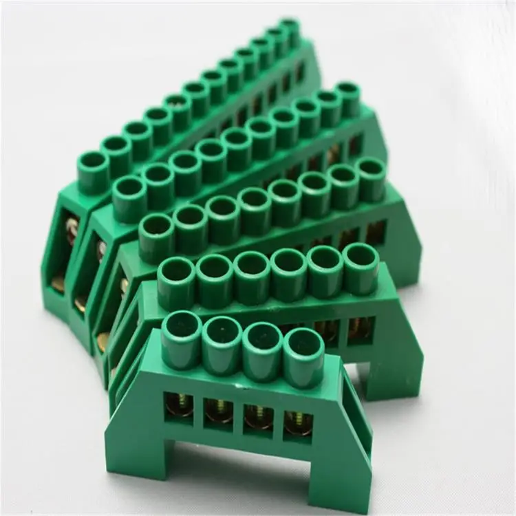 

1Pcs JDA8-0812 Distribution box rail type connection copper bar copper terminal strip wiring block flame retardant plastic Blue