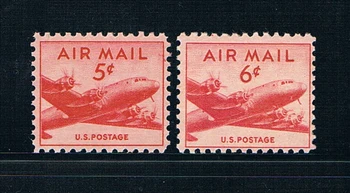 

2Pcs/Set New US Post Stamp 1947 Air Stamp Plane Stamps MNH