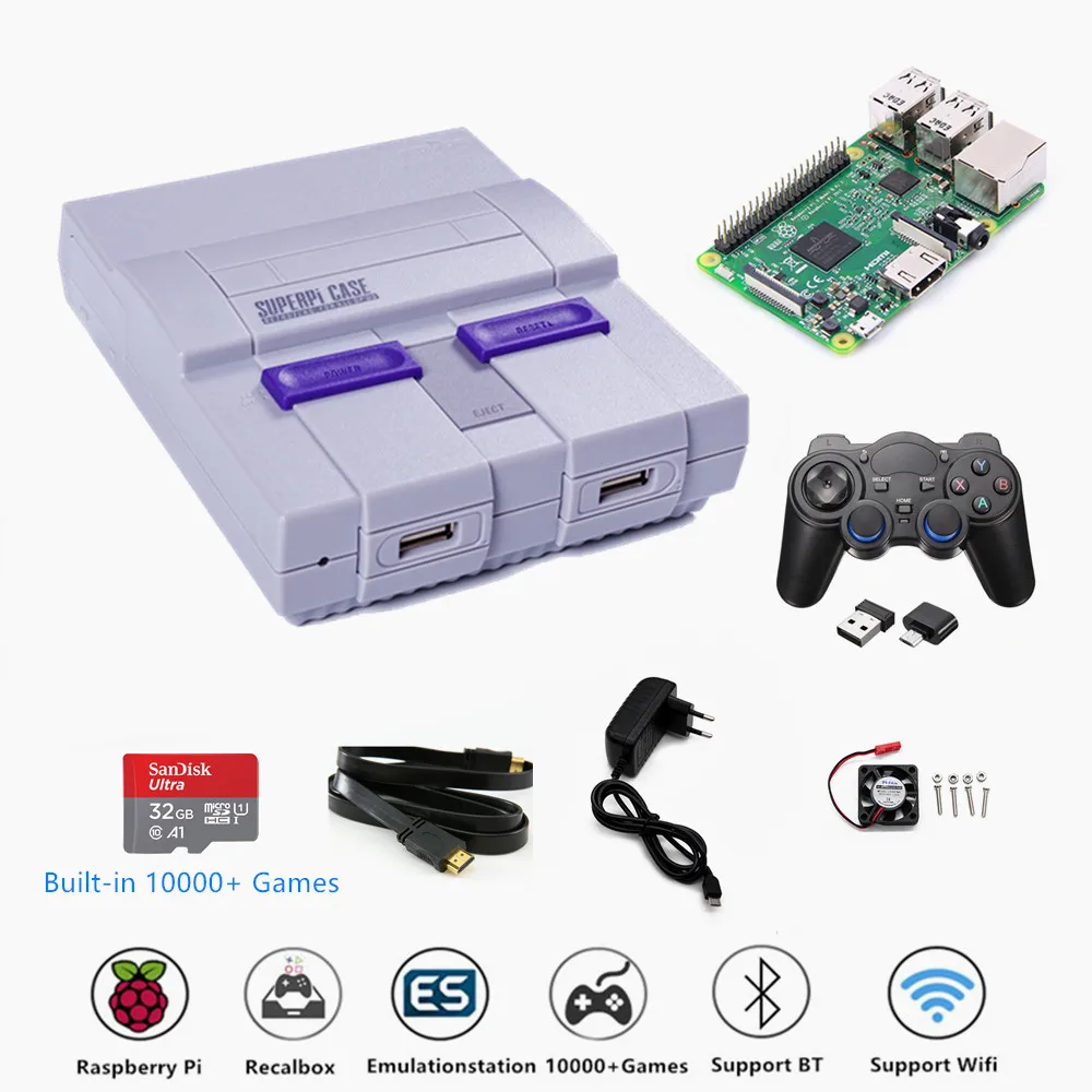 

Raspberry Pi 3B Video Game Console Retroflag SUPERPi-U Support HDMI TV Gaming Console with Game Controller & 10000+ Games