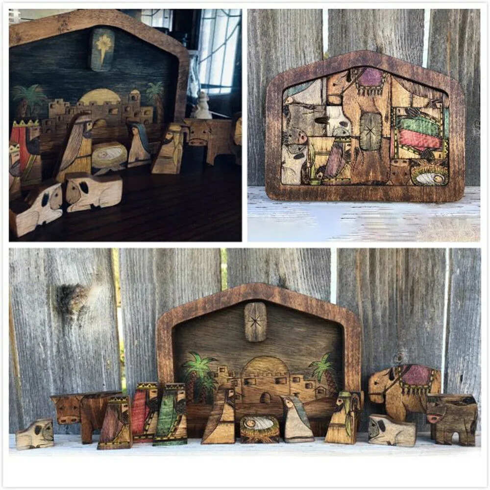 Wooden Jesus Puzzles Nativity Puzzle with Unique Wood Burned Design Jigsaw Game For Adults And Kids Home Decoration | Игрушки и хобби
