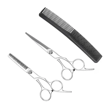 

1 Set/3 Pcs Hairdressing Scissor Teeth Cut Straight Cut Comb Tools Hair Salon Accessories with Storage Bag for Barber Home DIY