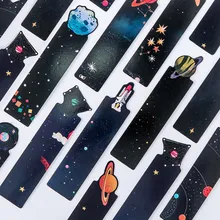30 шт./компл. маленькая бумага Bookmarks звездная звезда космическая путешествие Закладка дети подарок Канцтовары офисный школьный принадлежности