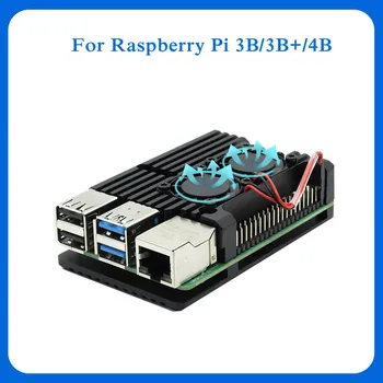 

Raspberry Pi 4 Model B/3B+/3B 4 Color Aluminum Metal Case with Super Two Cooling Fan +Heat Sinks for Raspberry Pi 4/3