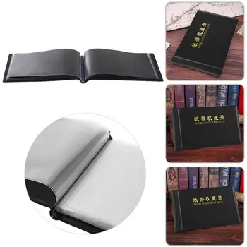 

Notes Collection Book Currency Storage Cash Holders Page Coins Paper Money Album Banknote Stamps Protection Ticket Leather Note