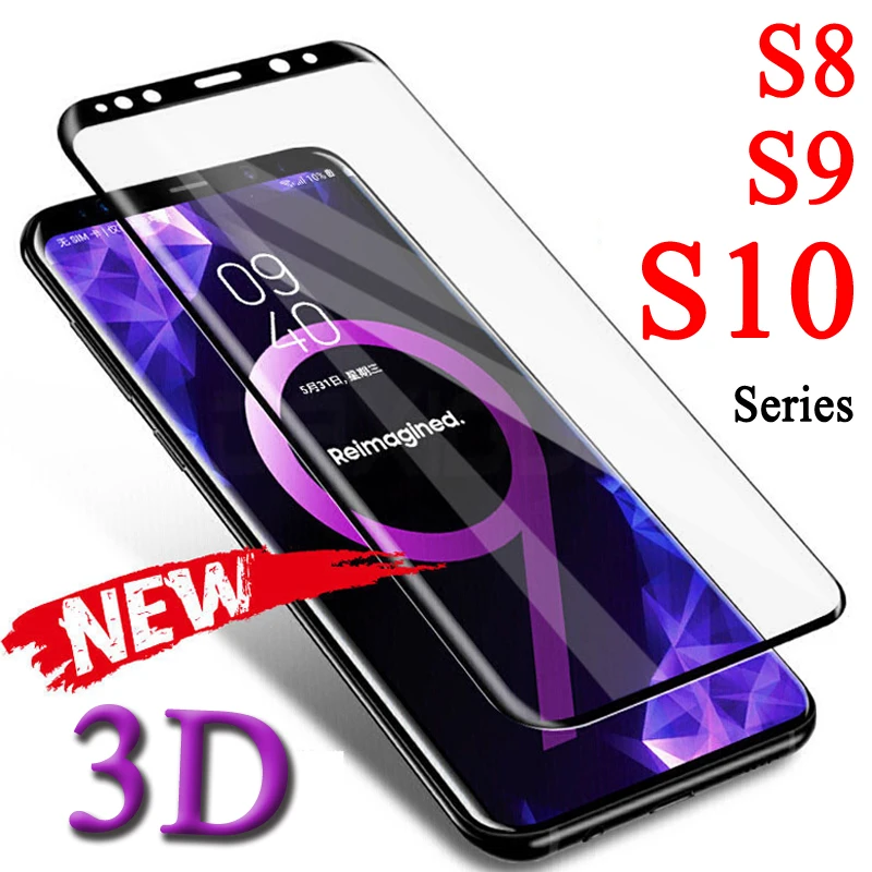 Защитное 3D стекло Sklo для samsung Galaxy S9 S8 S10 Plus Lite Samsumg S 8 9 10 светильник защита экрана