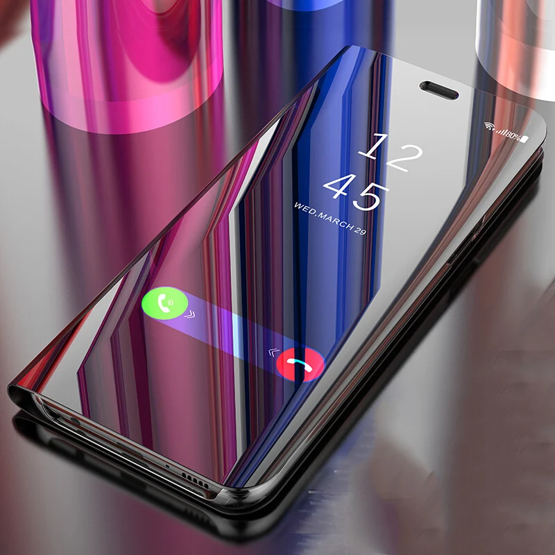 Чехол-книжка Smart mi rror для Xiao mi Red mi K20 Note 7 5 6 Note 8 Pro 8A 7A Go чехол s для Xiaomi mi 9t 8 9 Pro CC9 A2 A3 Lite