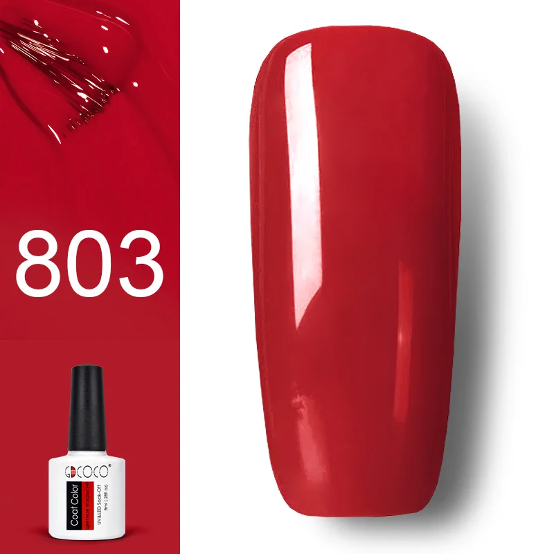 803 GDCOCO лак для ногтей nail Art Гель для дизайна Лаки 8 мл неонового цвета блестящие soak off-польский гель маникюр - Цвет: 803