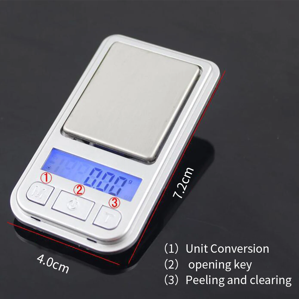 LCD Display Mini Kitchen Digital Electronic Scale Jewelry Handheld Pocket Backlight Portable ABS Weight Multi-functional Tools