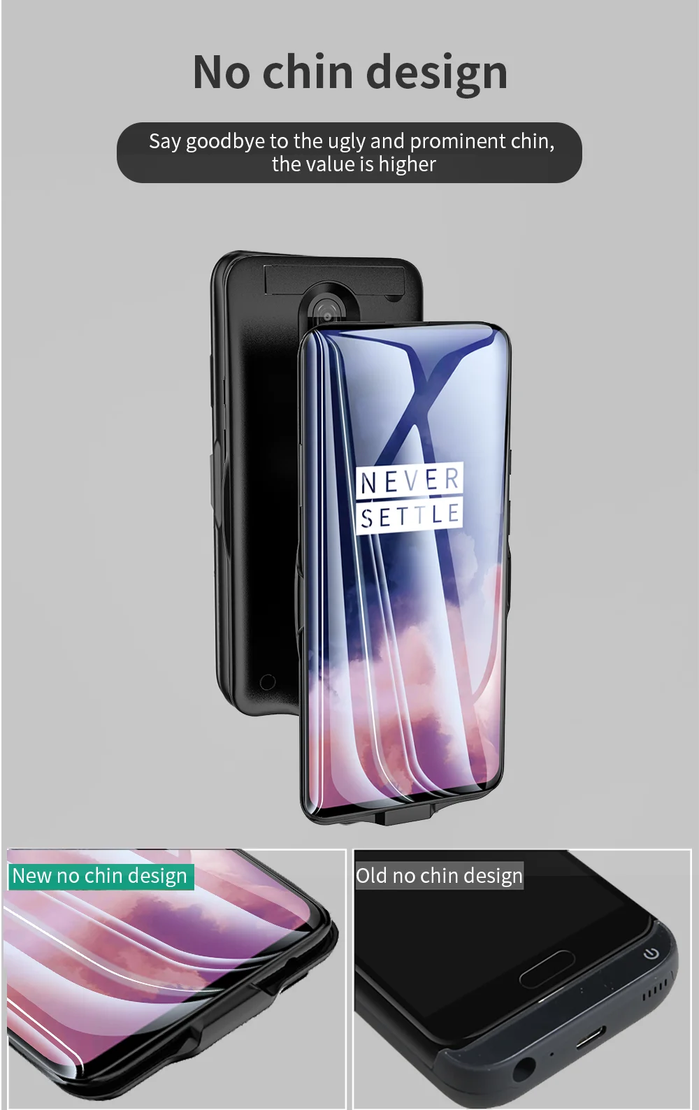 6500 мАч чехол для зарядного устройства для Oneplus 7 T Расширенный резервный внешний аккумулятор чехол для зарядки для One Plus 7 T OnePlus 7 T